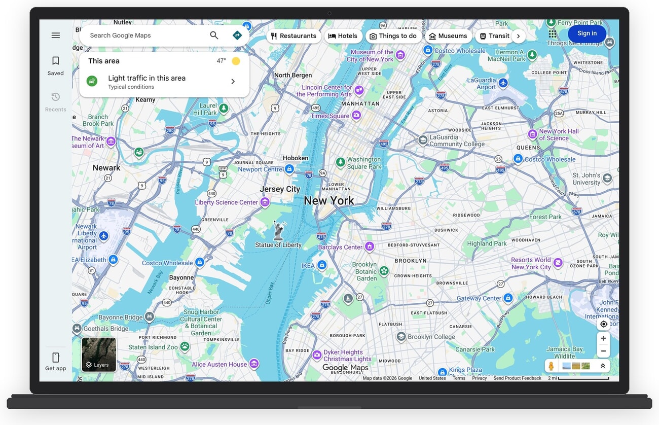 Google My Maps interface