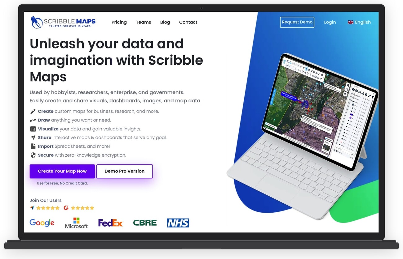 Scribble Maps drawing interface