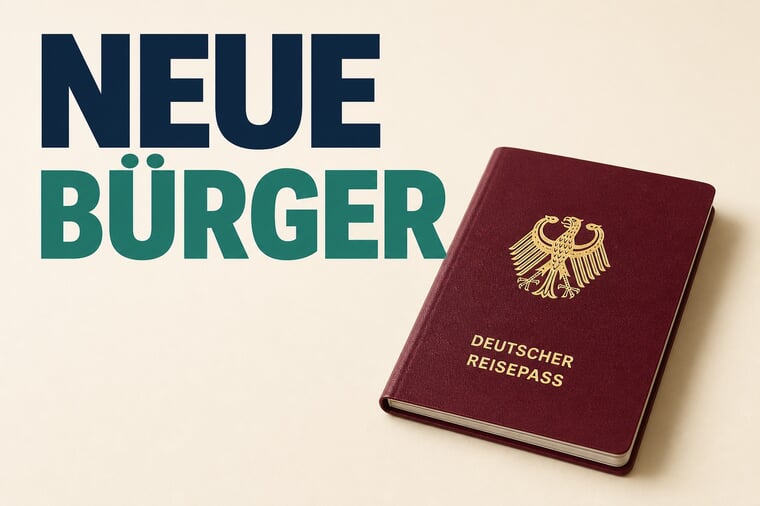 Wo Deutschland einbürgert — Titelbild mit deutschem Reisepass