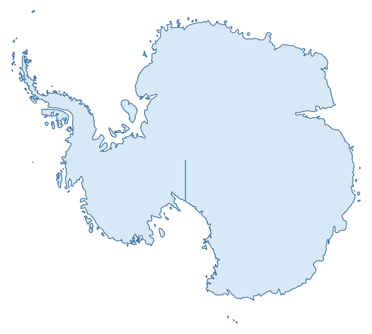 Blank Practice Map of Antarctica