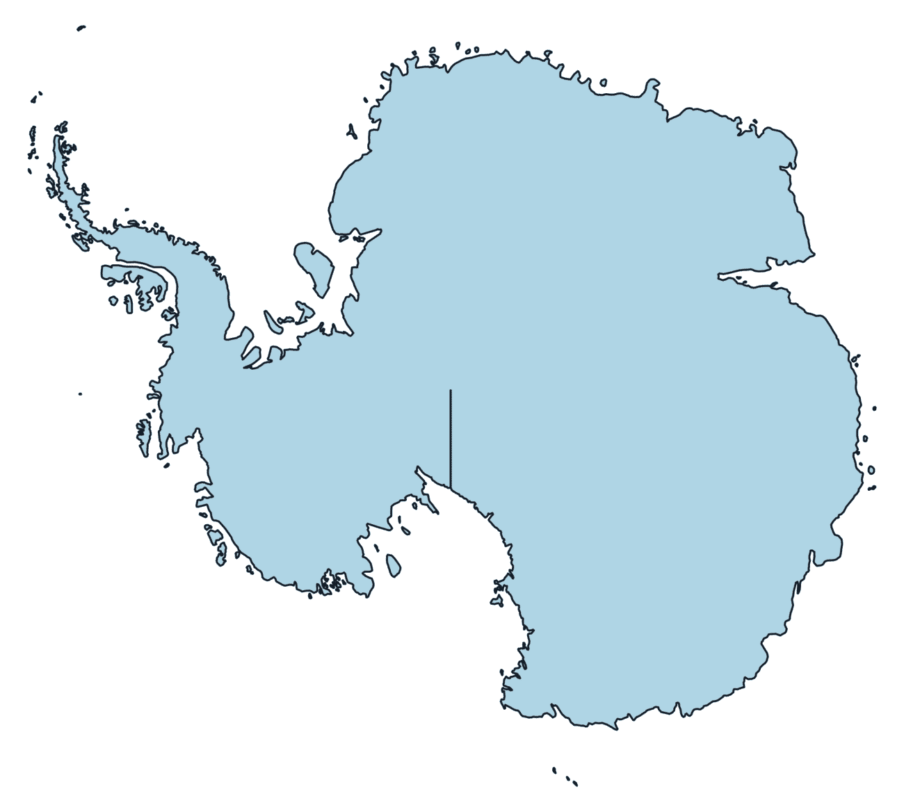 Colored Map of Antarctica