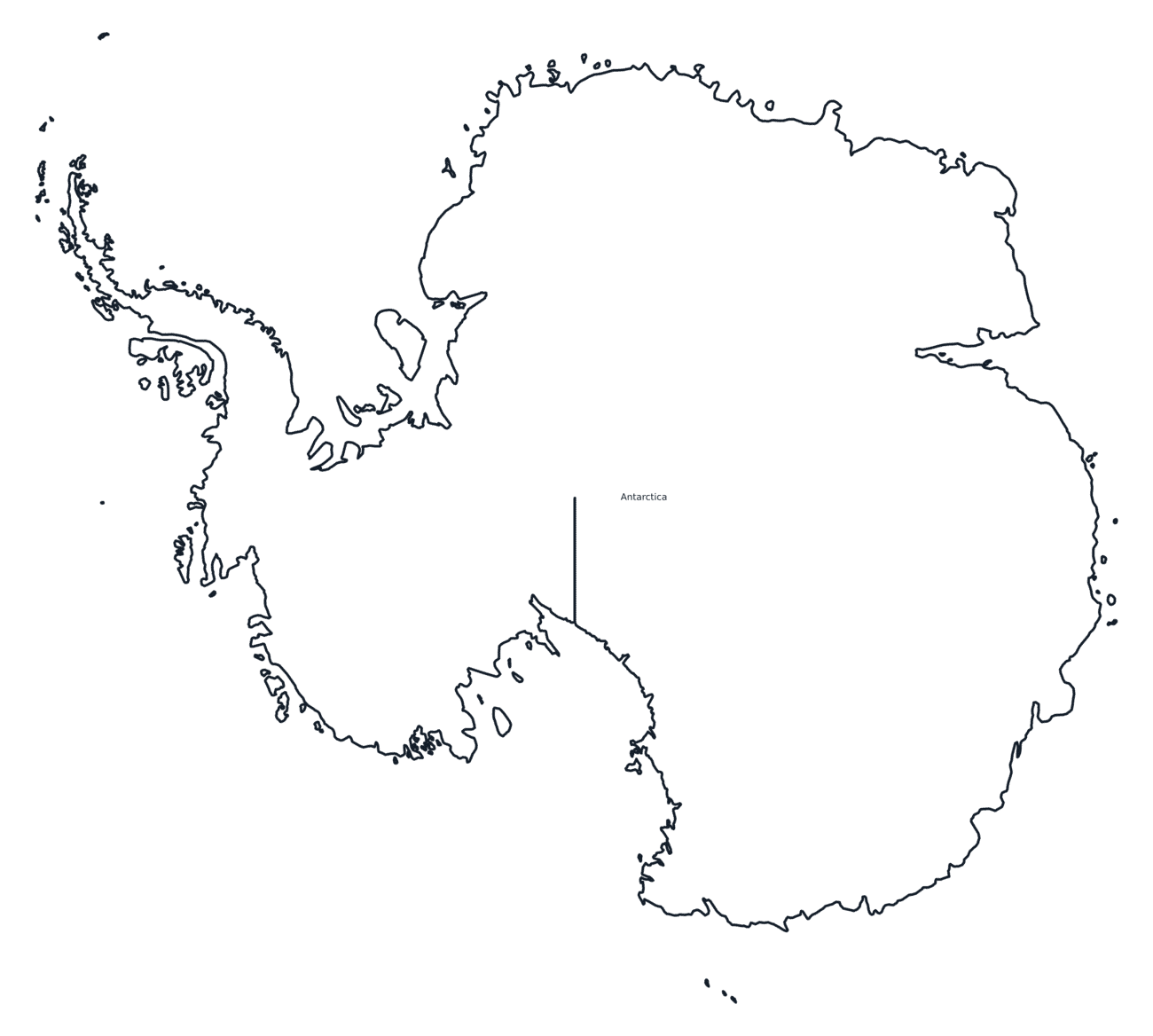 Labeled Map of Antarctica