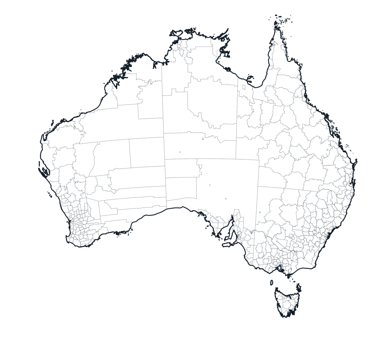 Australia Local Government Areas — Borders
