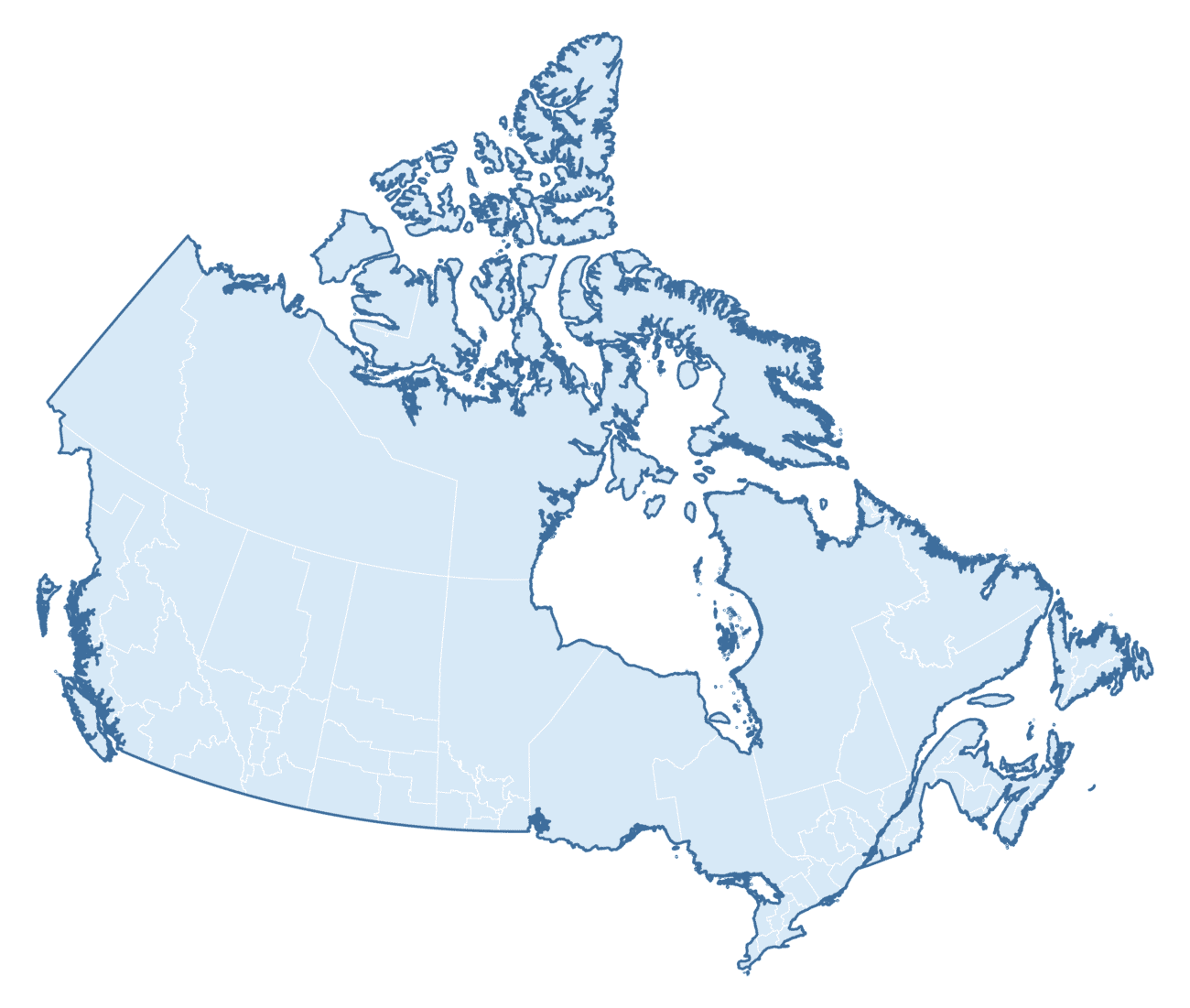 Blank Practice Economic Regions Map