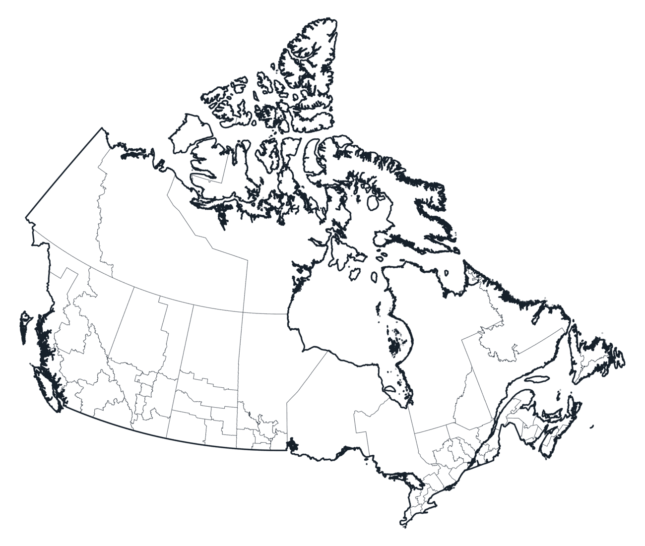 Economic Regions Borders Map