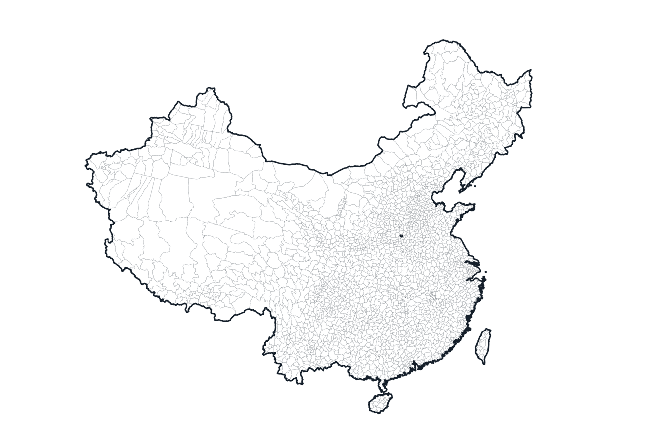 China Prefectures — Borders