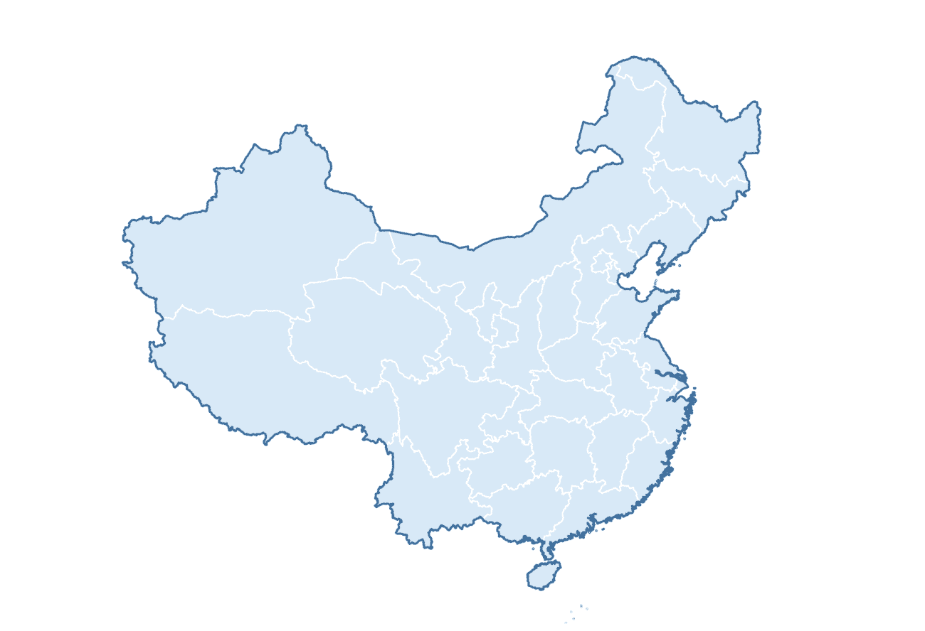 Blank Practice Map of China