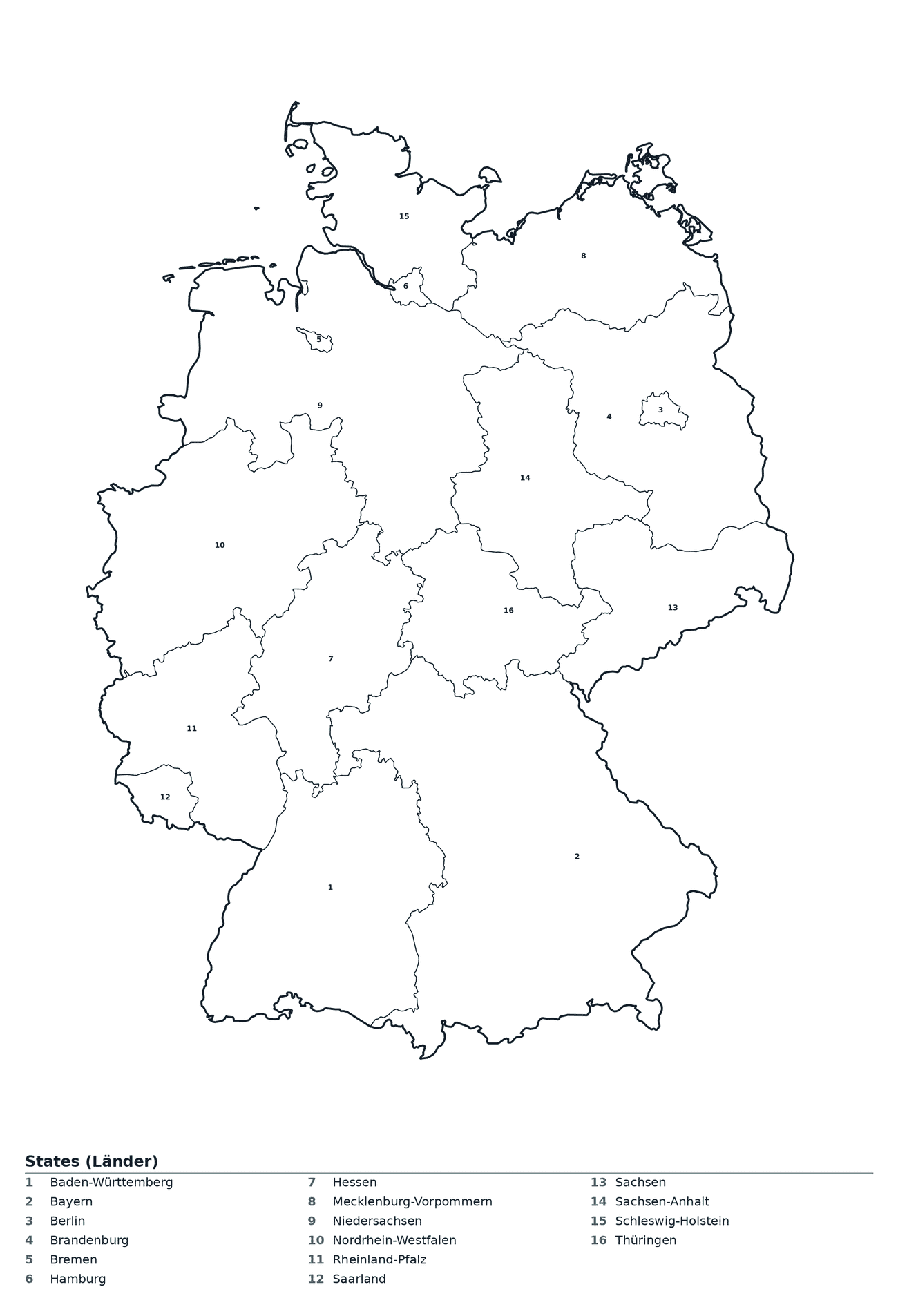 Labeled Map of Germany