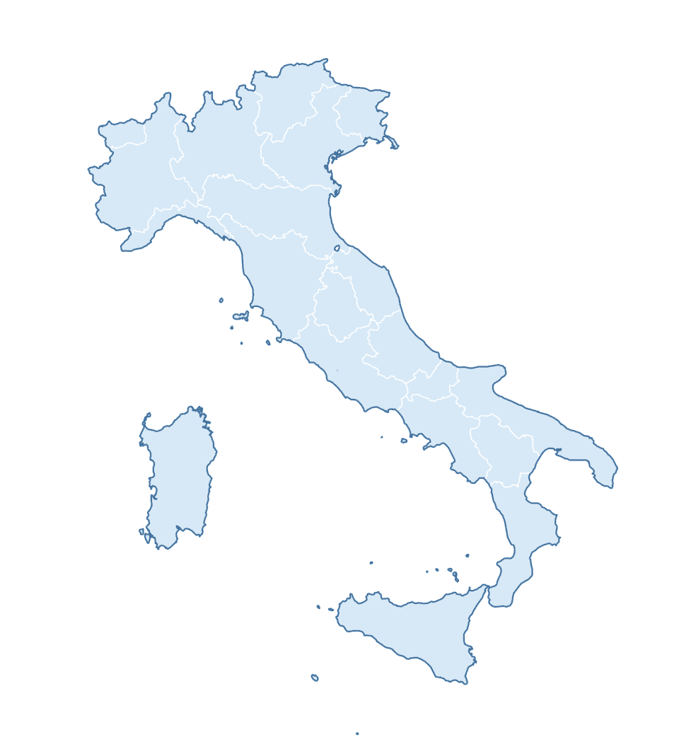 Blank Practice Map of Italy