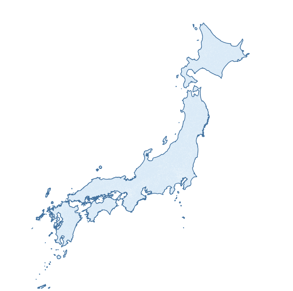 Blank Practice Map — Japan Municipalities