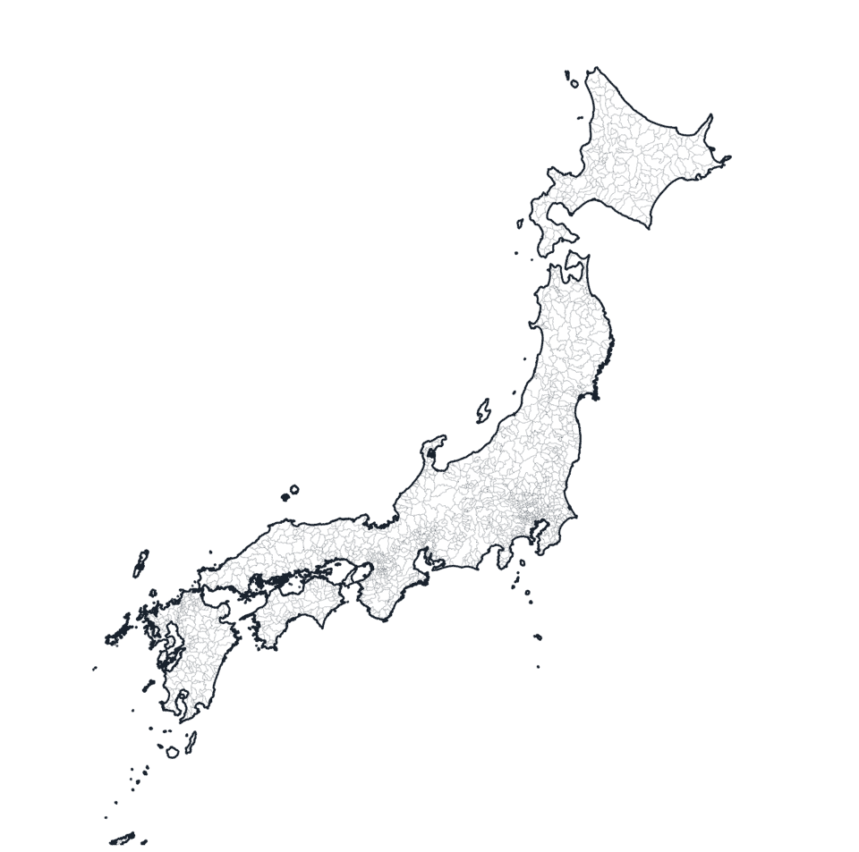 Japan Municipalities — Borders