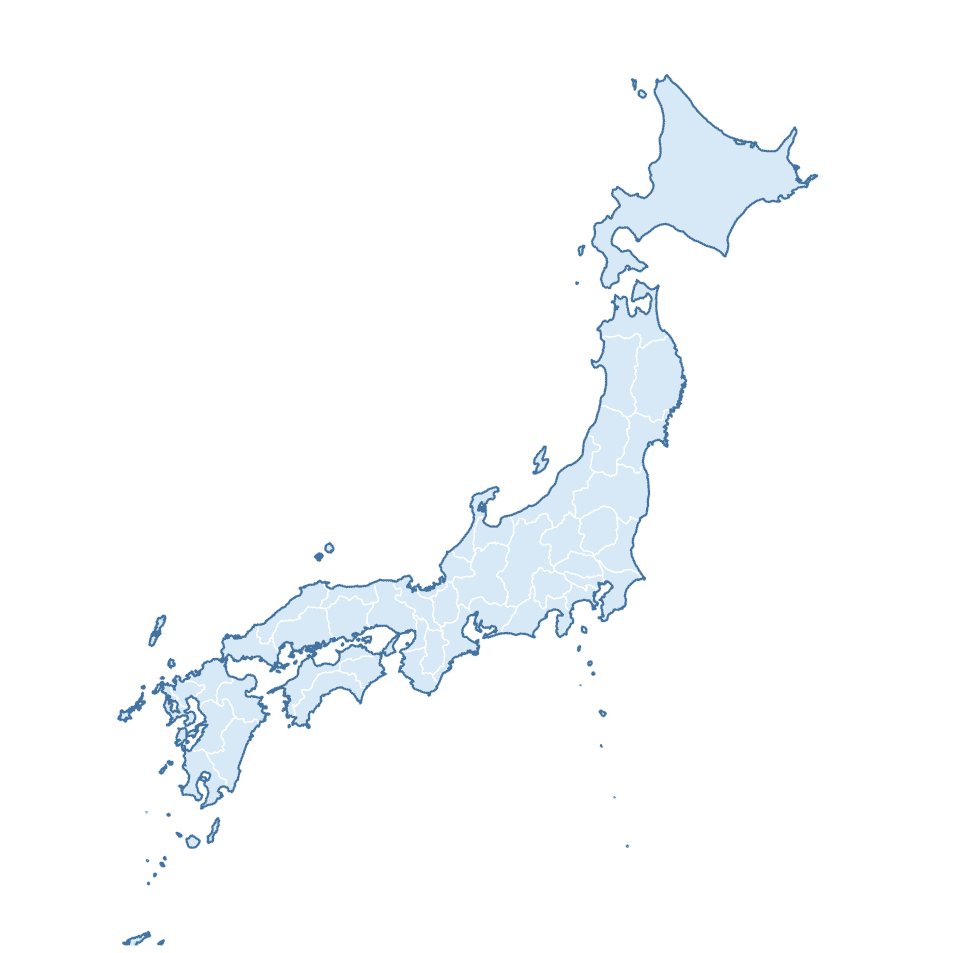 Blank Practice Map of Japan