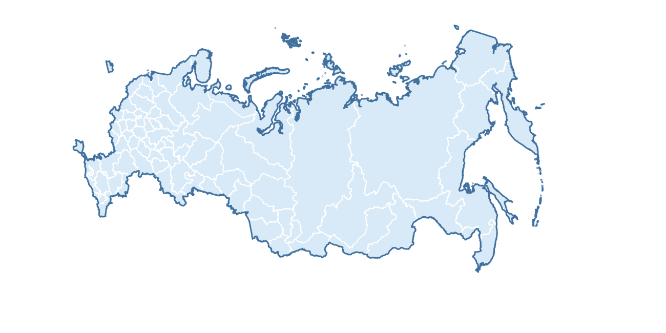 Blank Practice Map of Russia