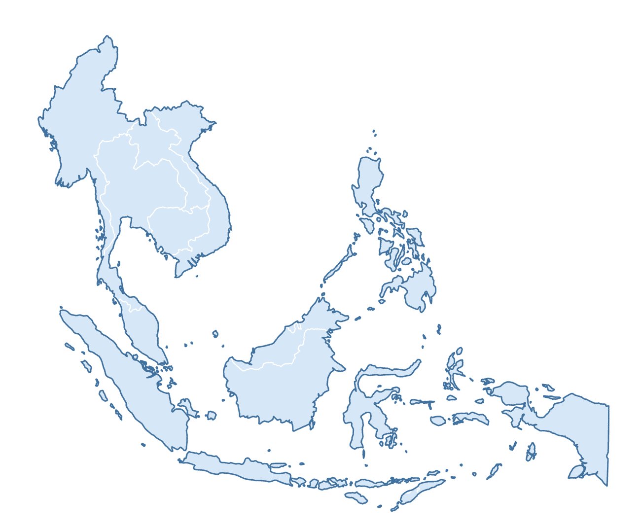 Blank Practice Map of Southeast Asia