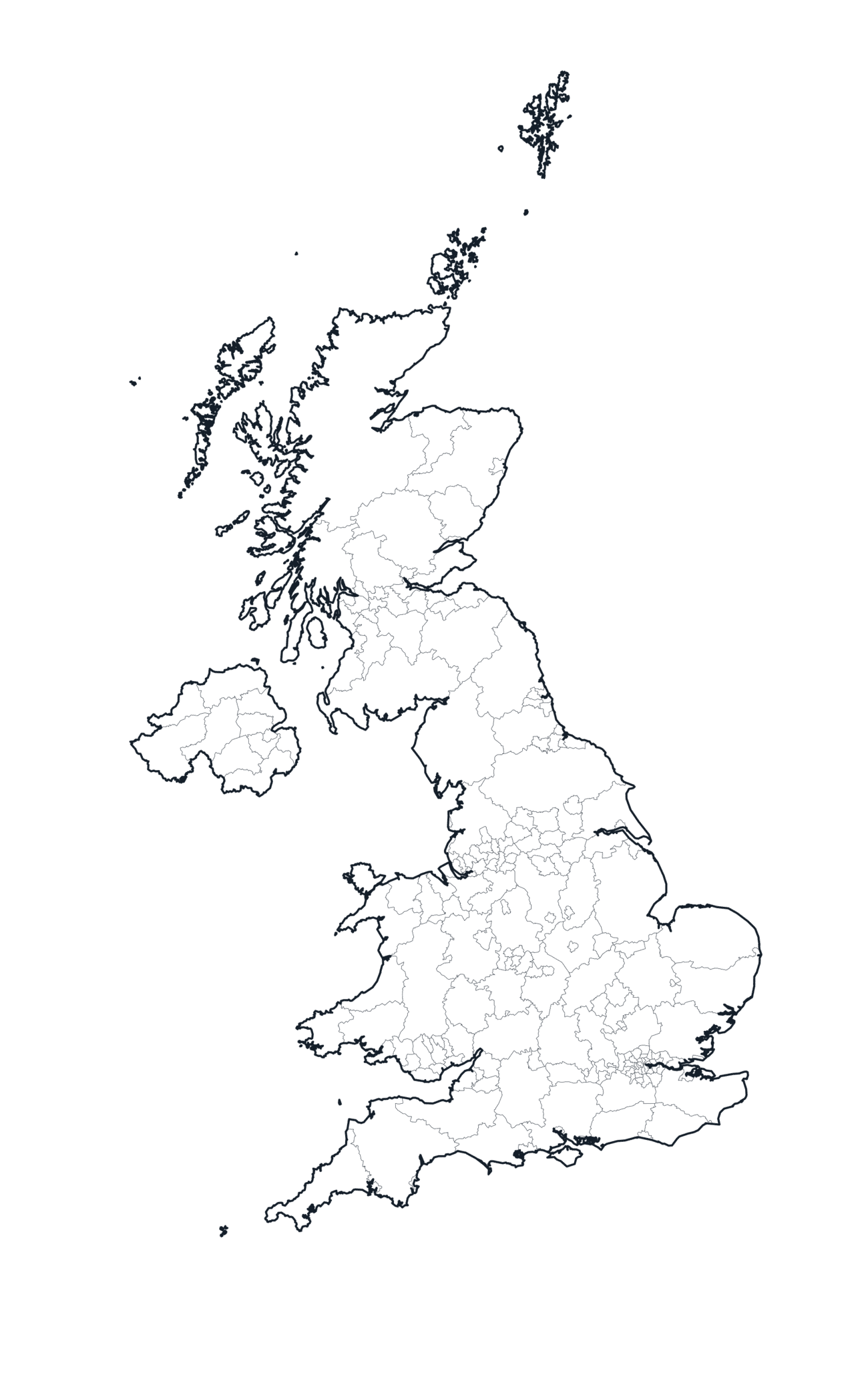 Districts Borders Map
