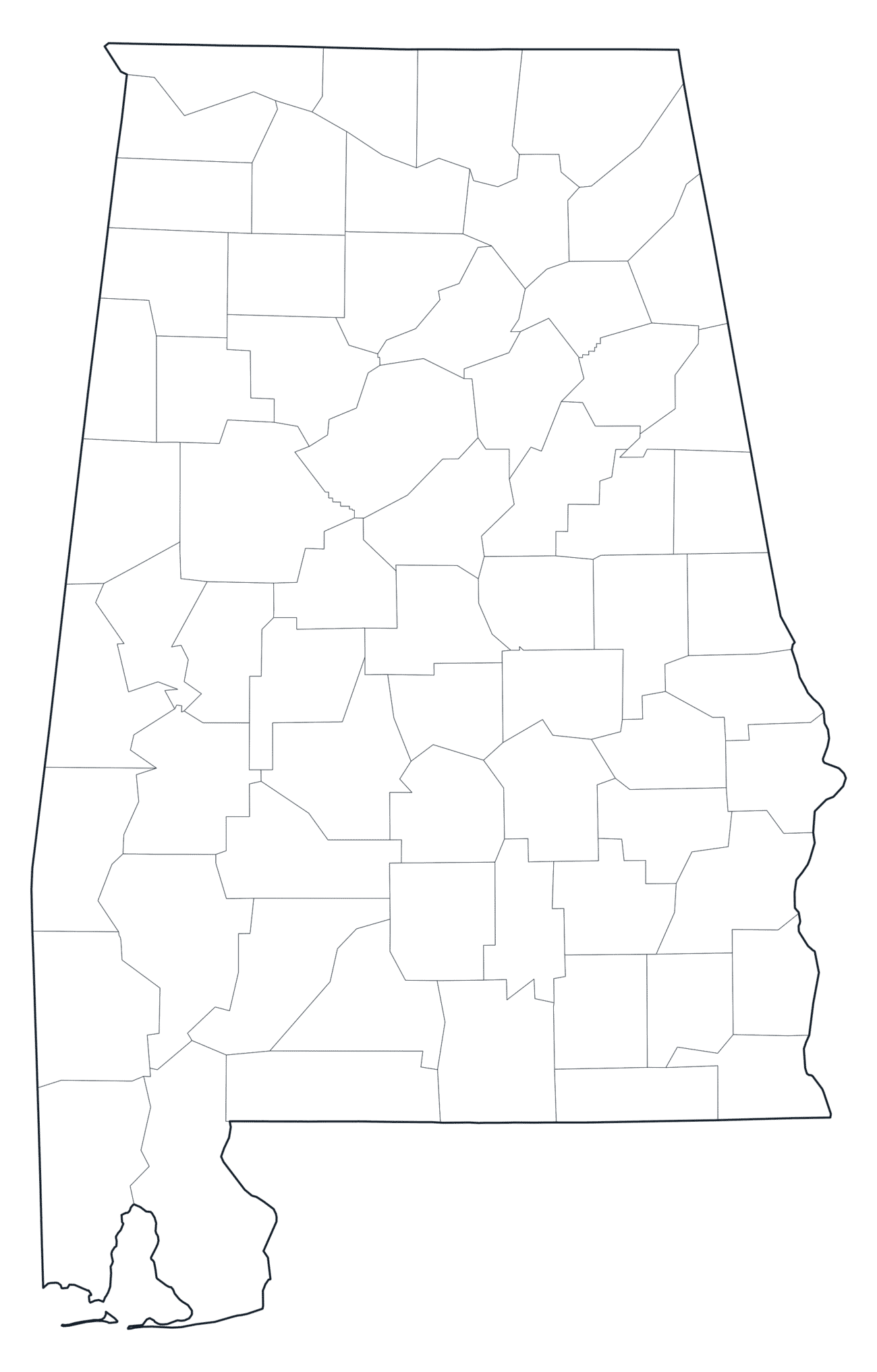 Alabama County Map