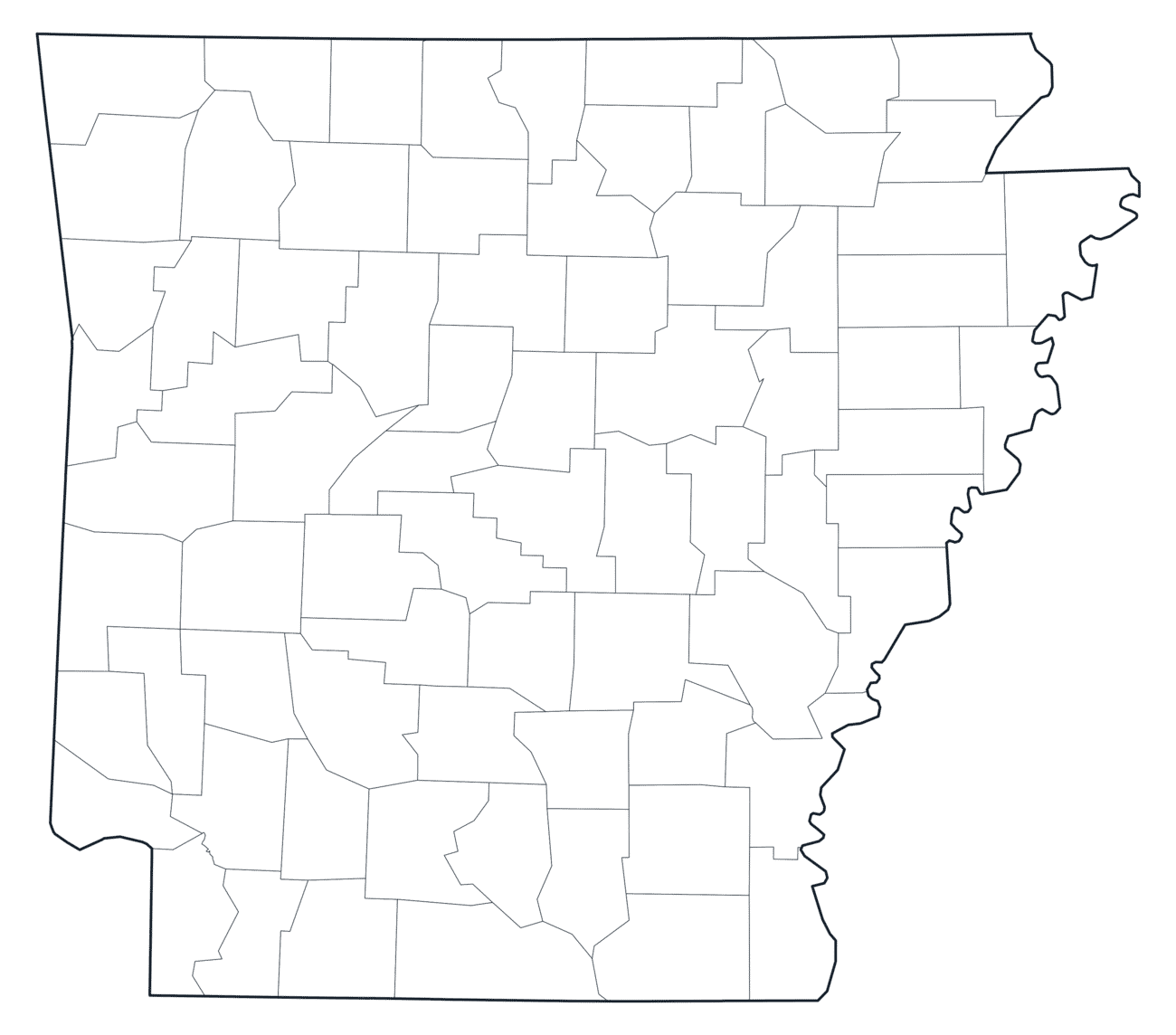 Arkansas County Map