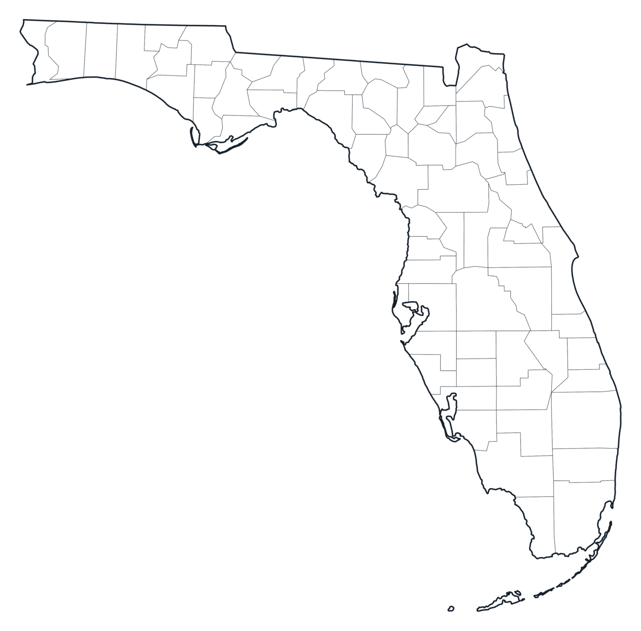 Florida County Map