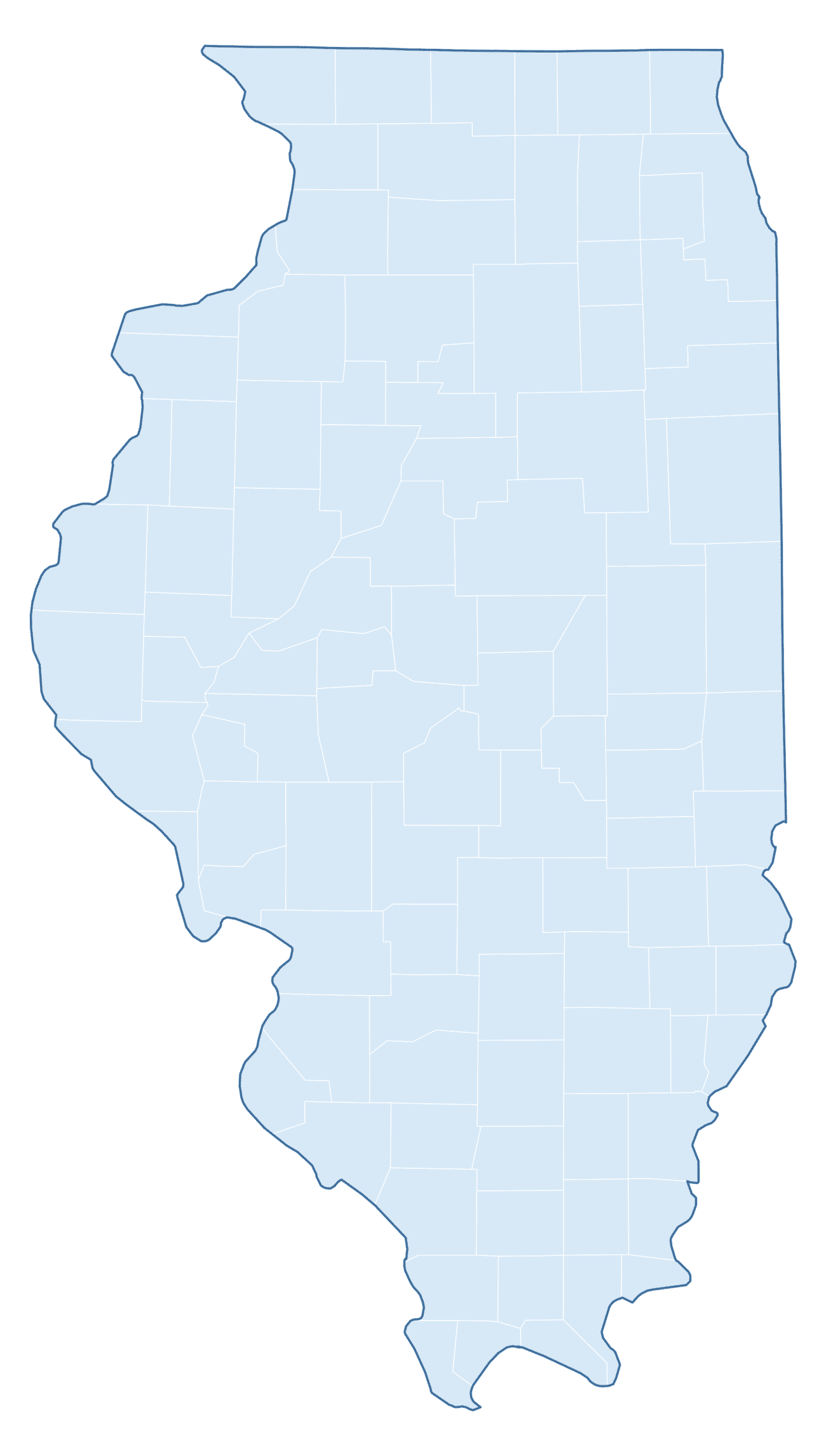 Blank Practice Map of Illinois