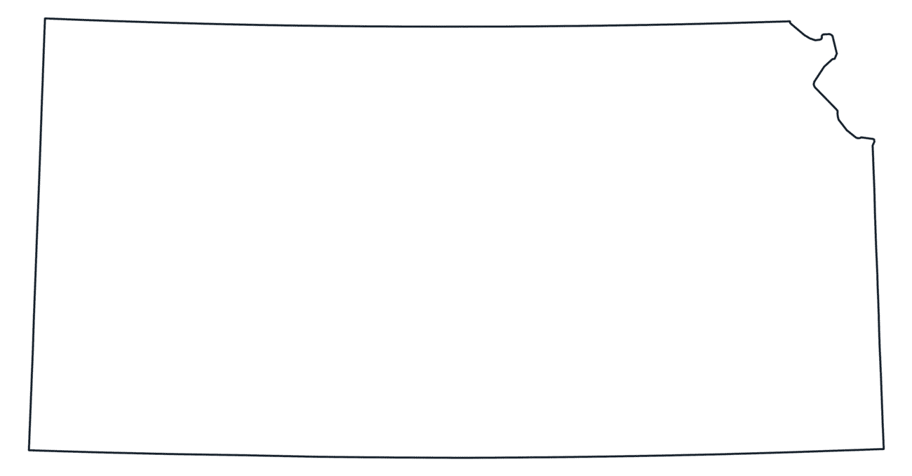 Blank Outline Map of Kansas