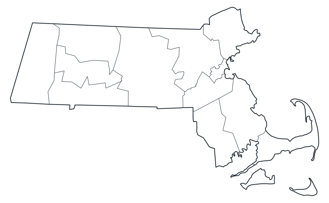 Massachusetts County Map