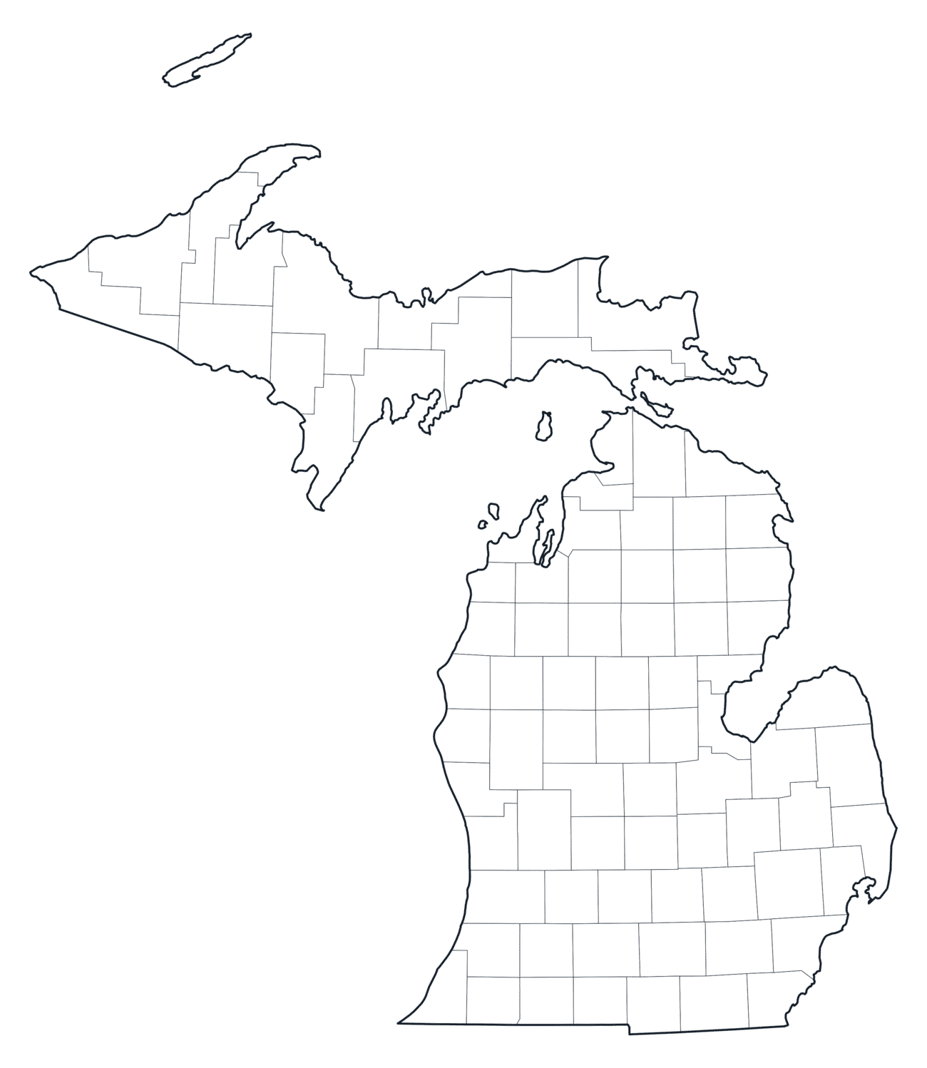 Michigan County Map