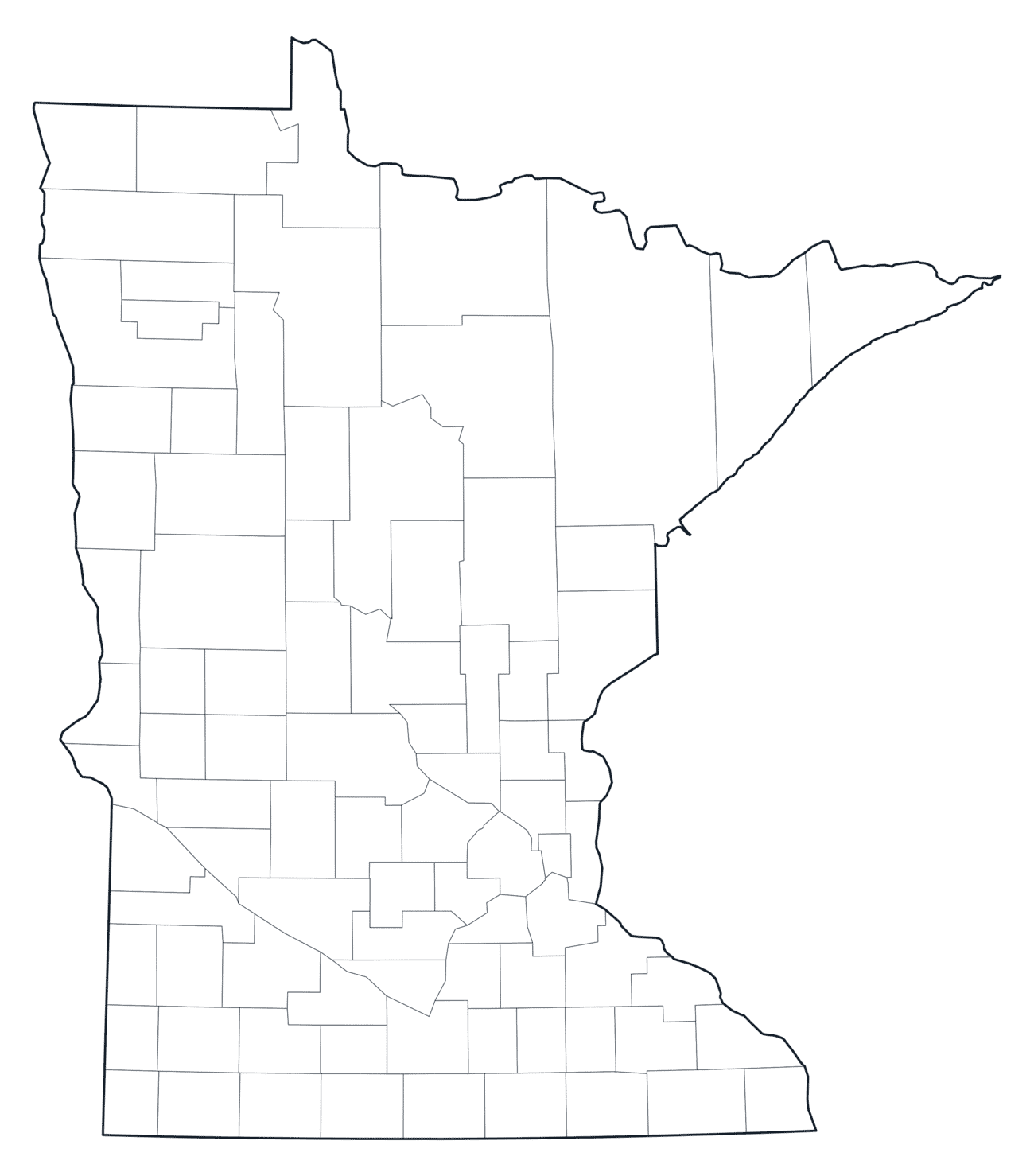 Minnesota County Map