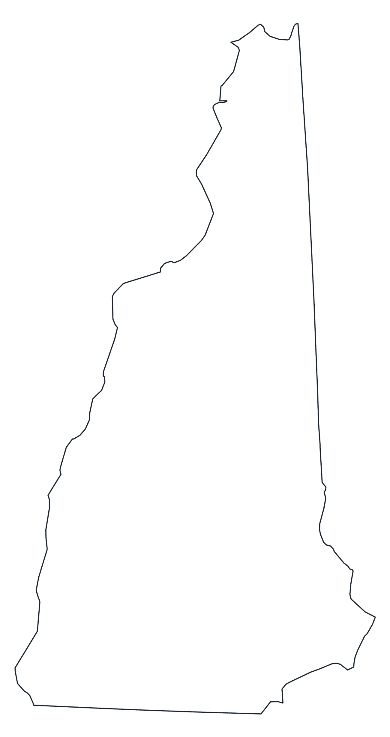Blank Outline Map of New Hampshire