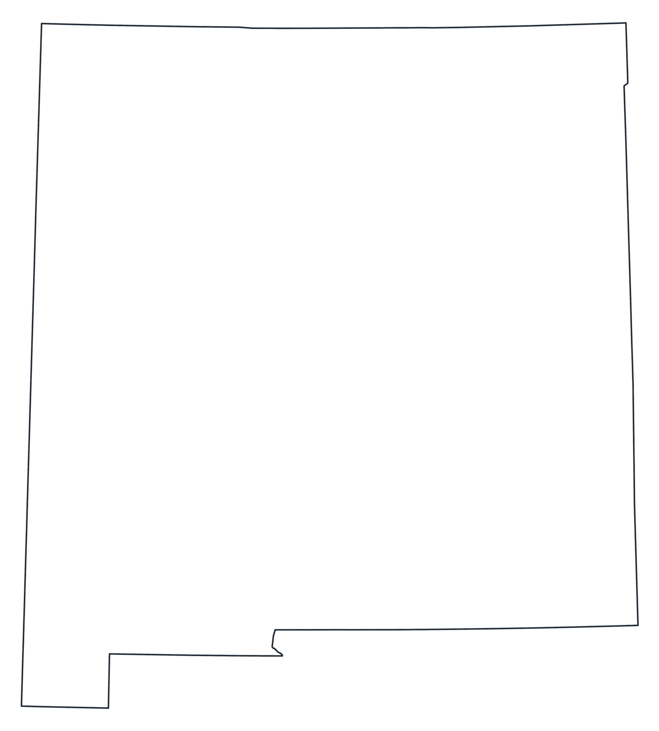 Blank Outline Map of New Mexico