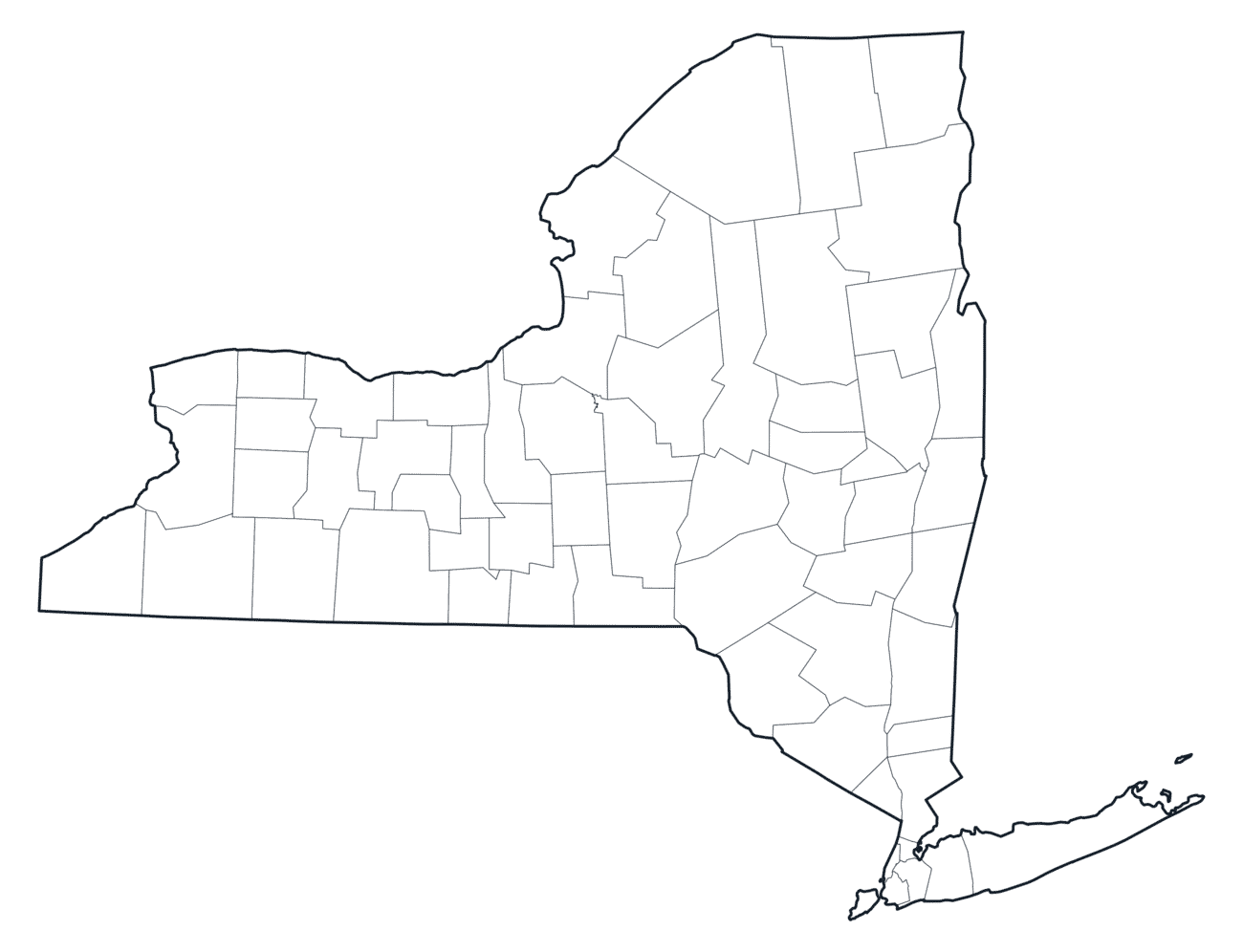 New York County Map