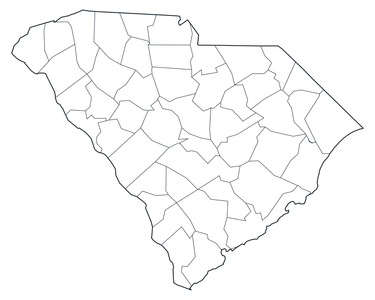 South Carolina County Map