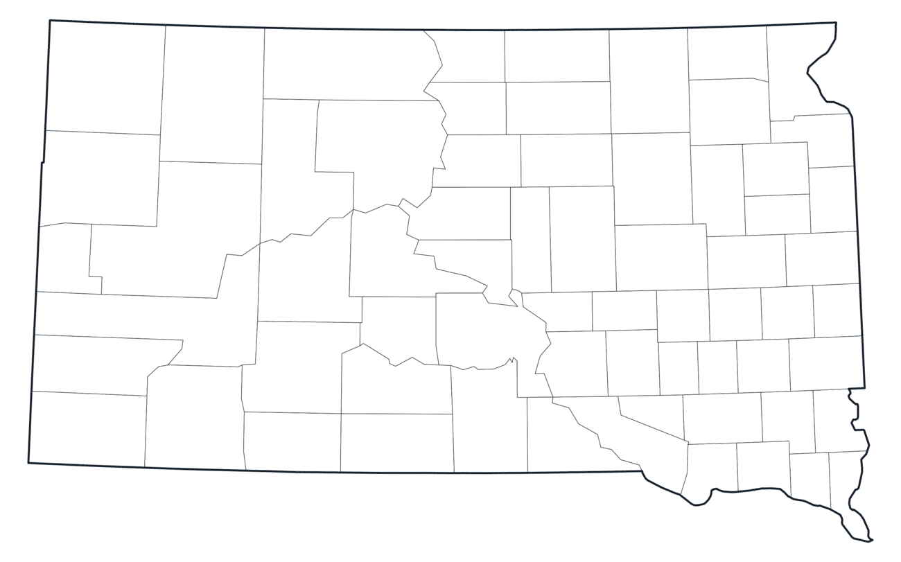 South Dakota County Map