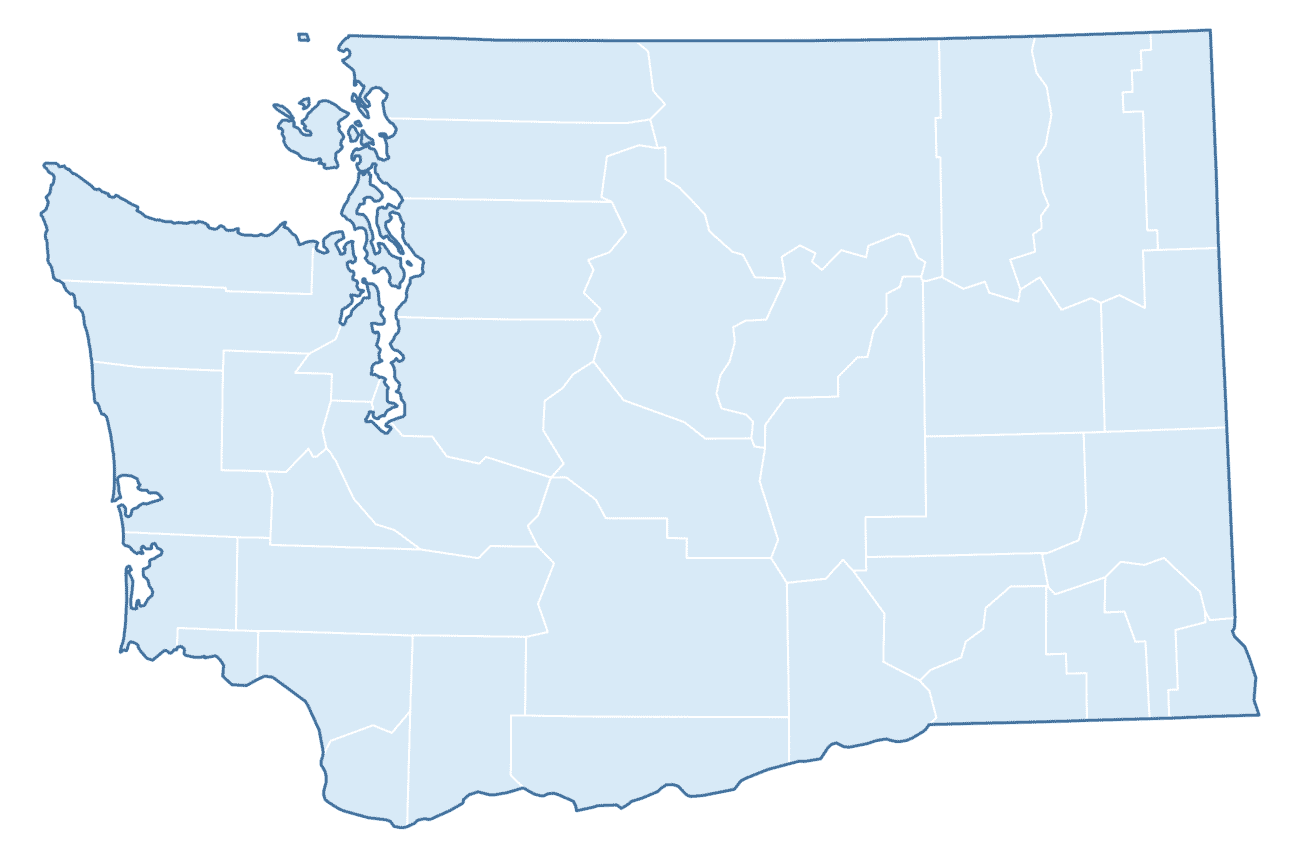 Blank Practice Map of Washington