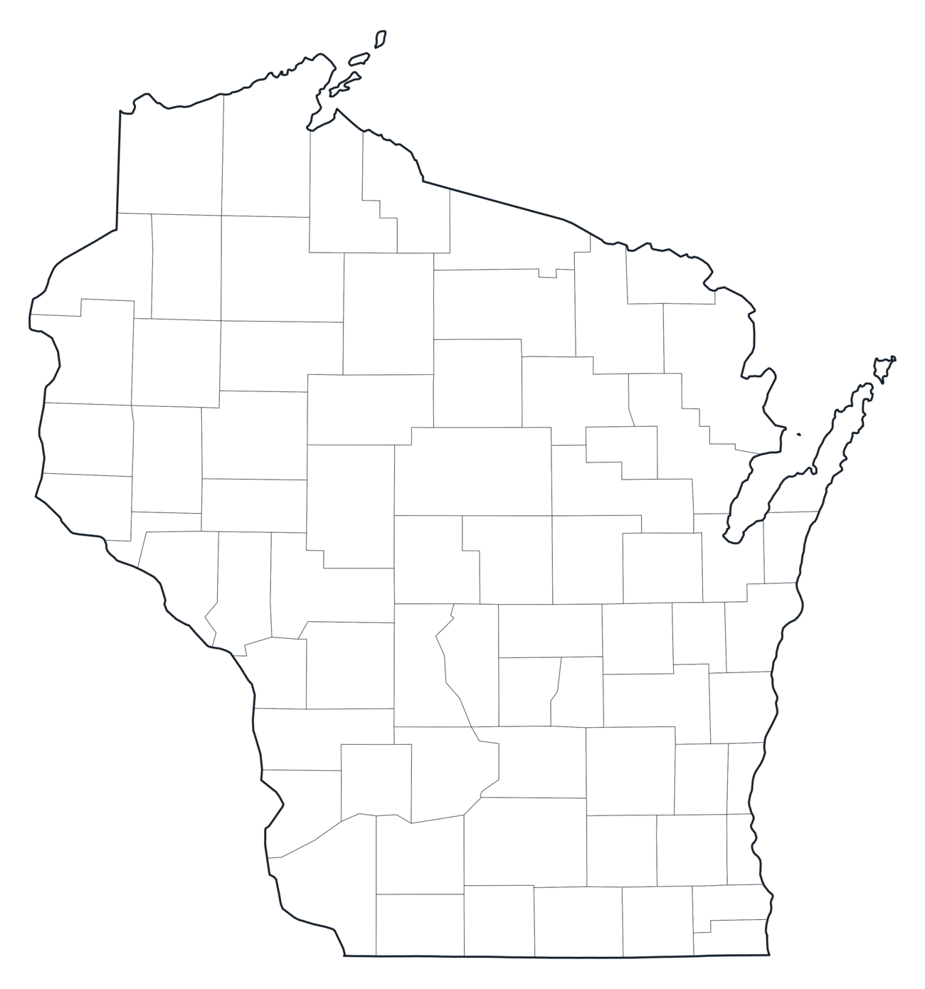 Wisconsin County Map