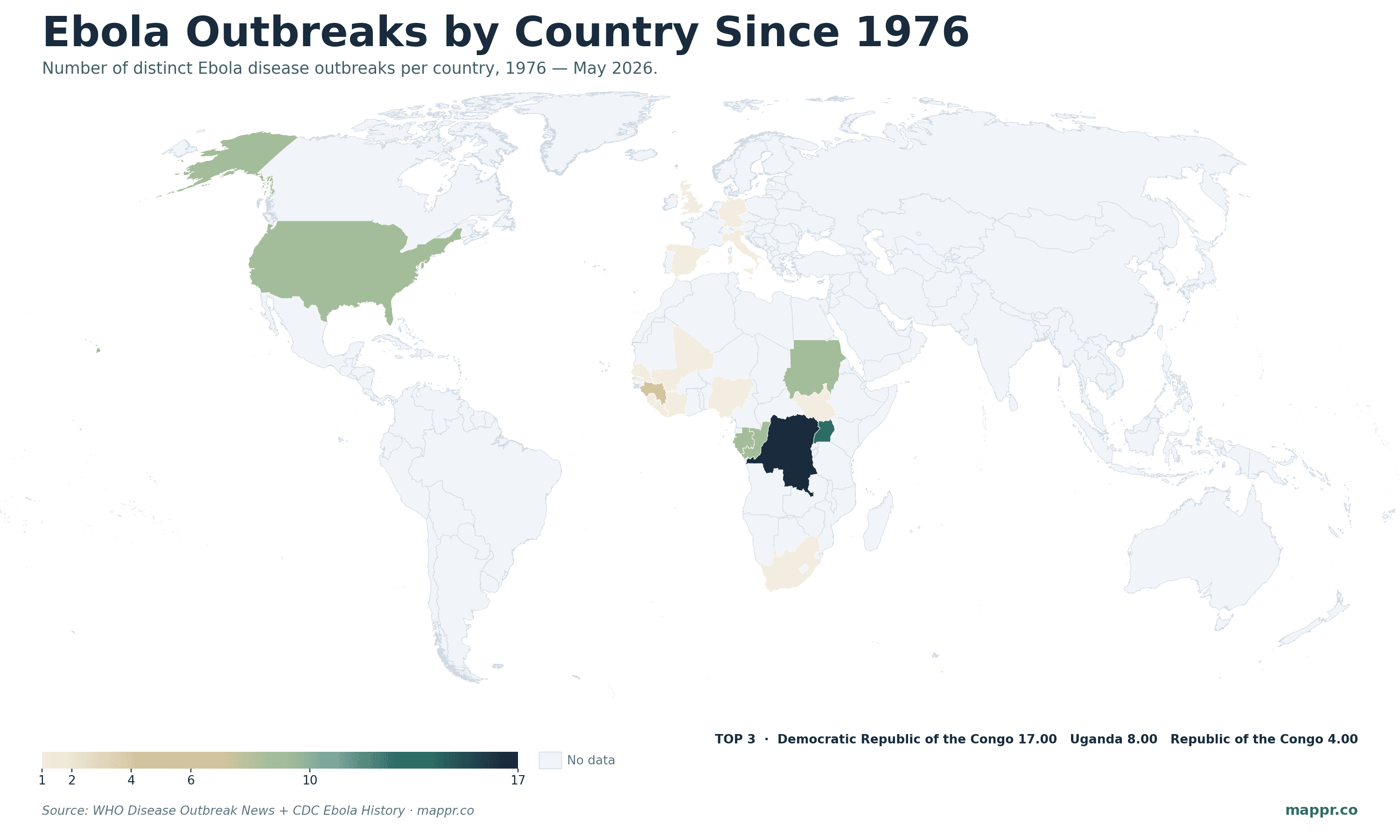 Ebola Outbreaks Map