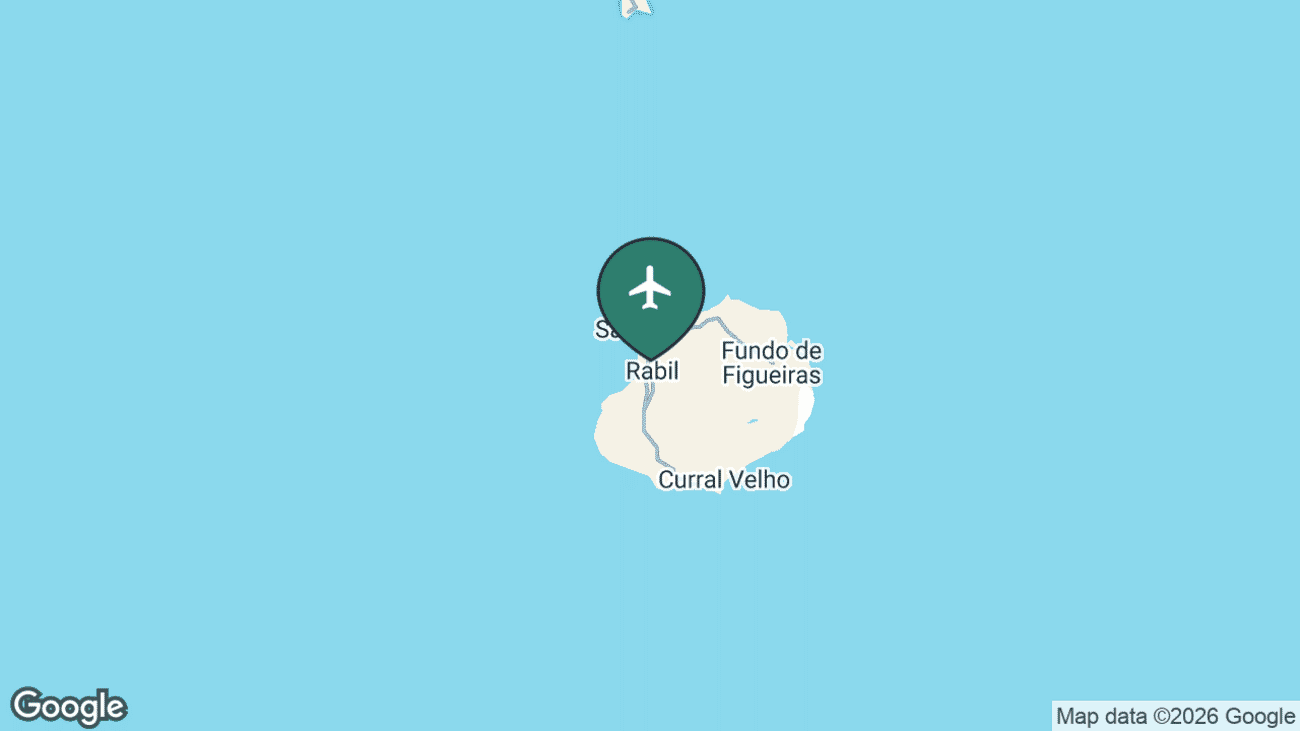 Map showing the location of Boa Vista airport (BVC) in Cape Verde