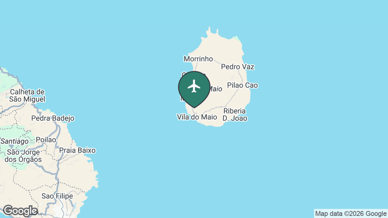 Map showing the location of Maio airport (MMO) in Cape Verde