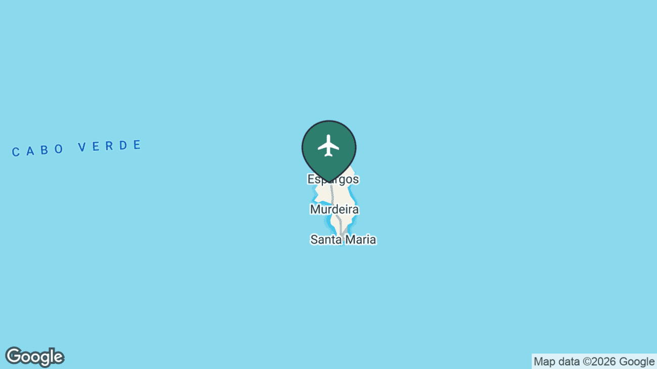Map showing the location of Sal airport (SID) in Cape Verde