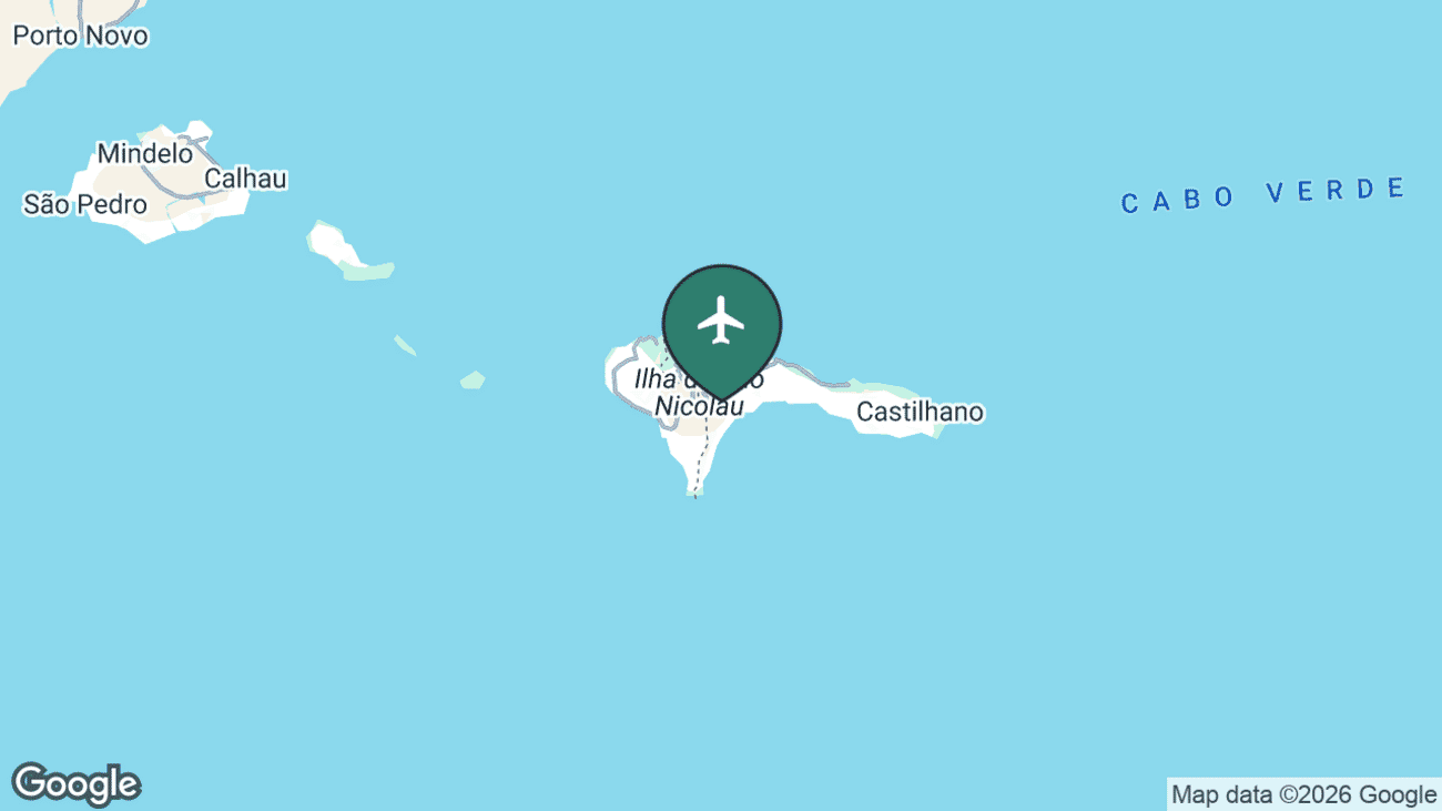 Map showing the location of São Nicolau airport (SNE) in Cape Verde