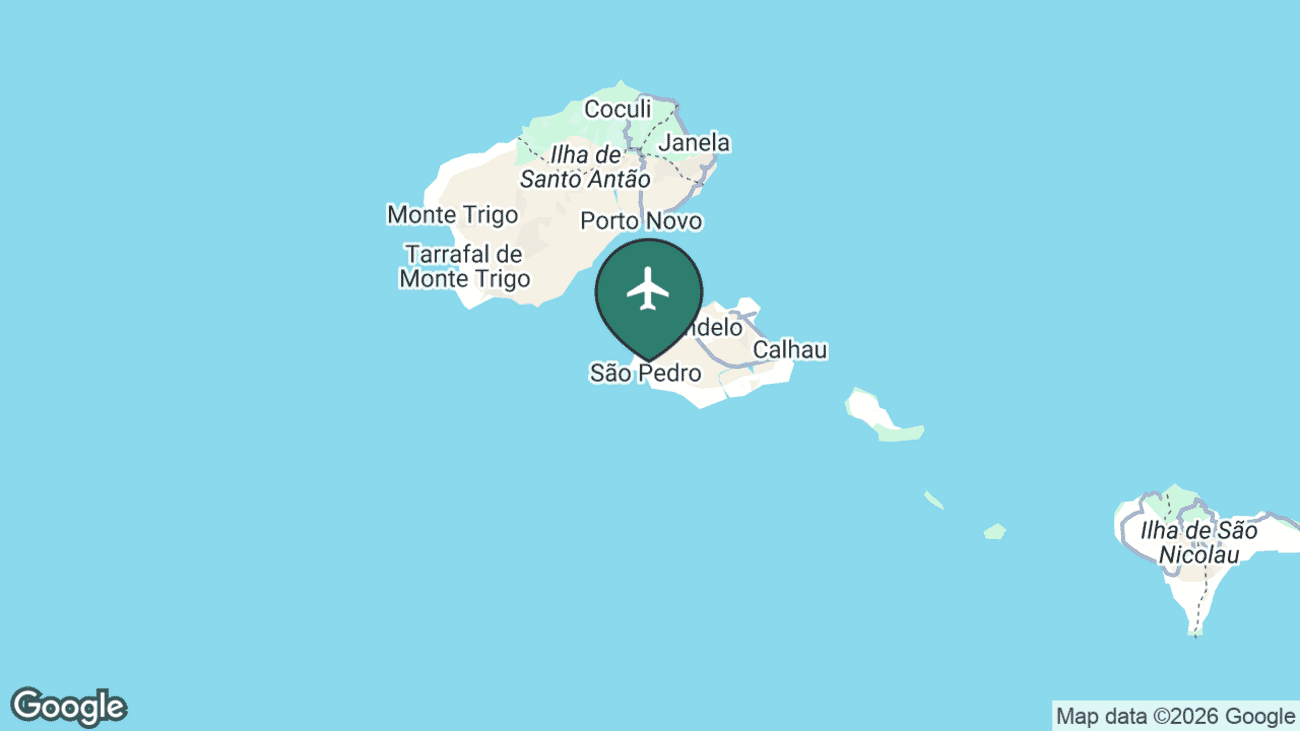 Map showing the location of São Vicente airport (VXE) in Cape Verde