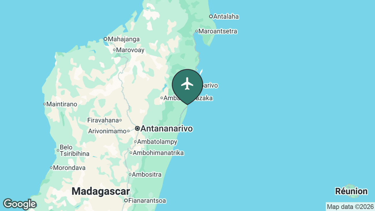 Map showing the location of TMM airport in Madagascar