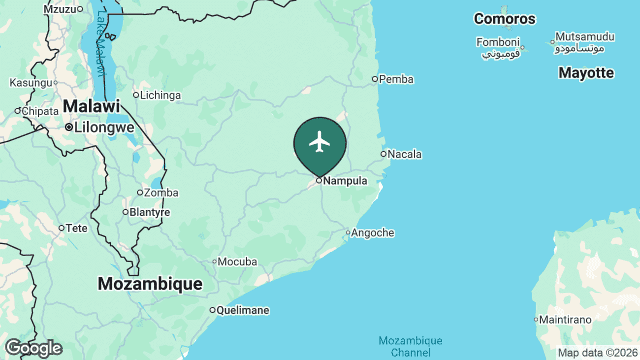 Map showing the location of APL in Mozambique