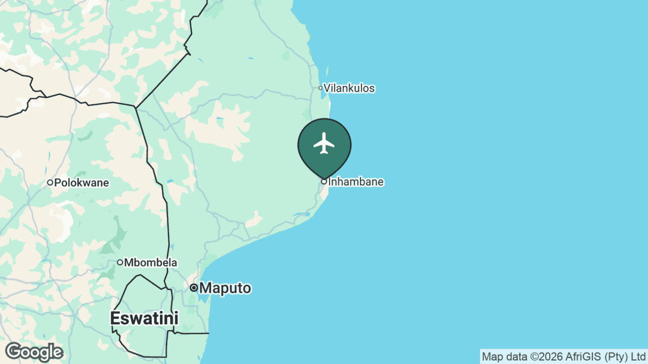 Map showing the location of INH in Mozambique