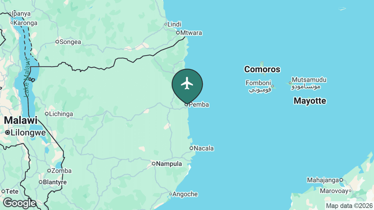 Map showing the location of POL in Mozambique
