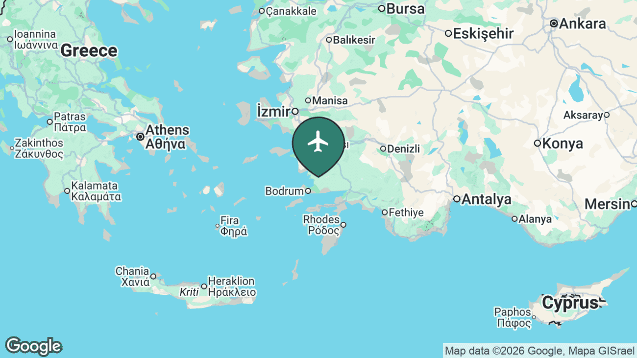 Map showing the location of Bodrum / Milas-Bodrum in Turkey