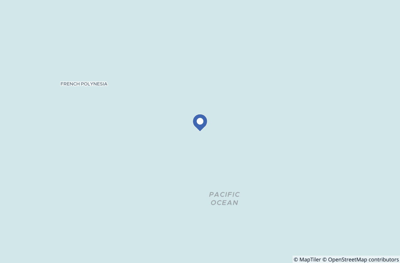 Locator map showing the position of The Pitcairn Islands in the remote South Pacific