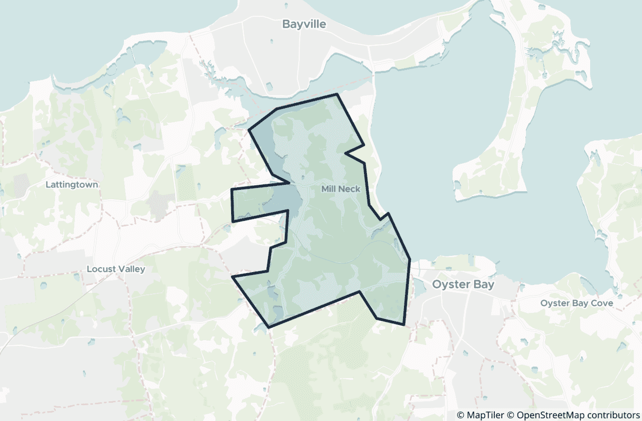 Map showing the location of ZIP code 11765