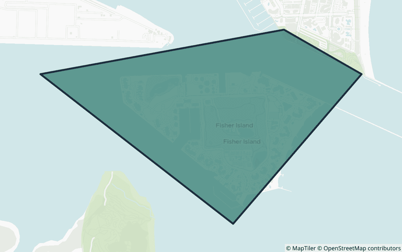 Map showing the location of ZIP code 33109