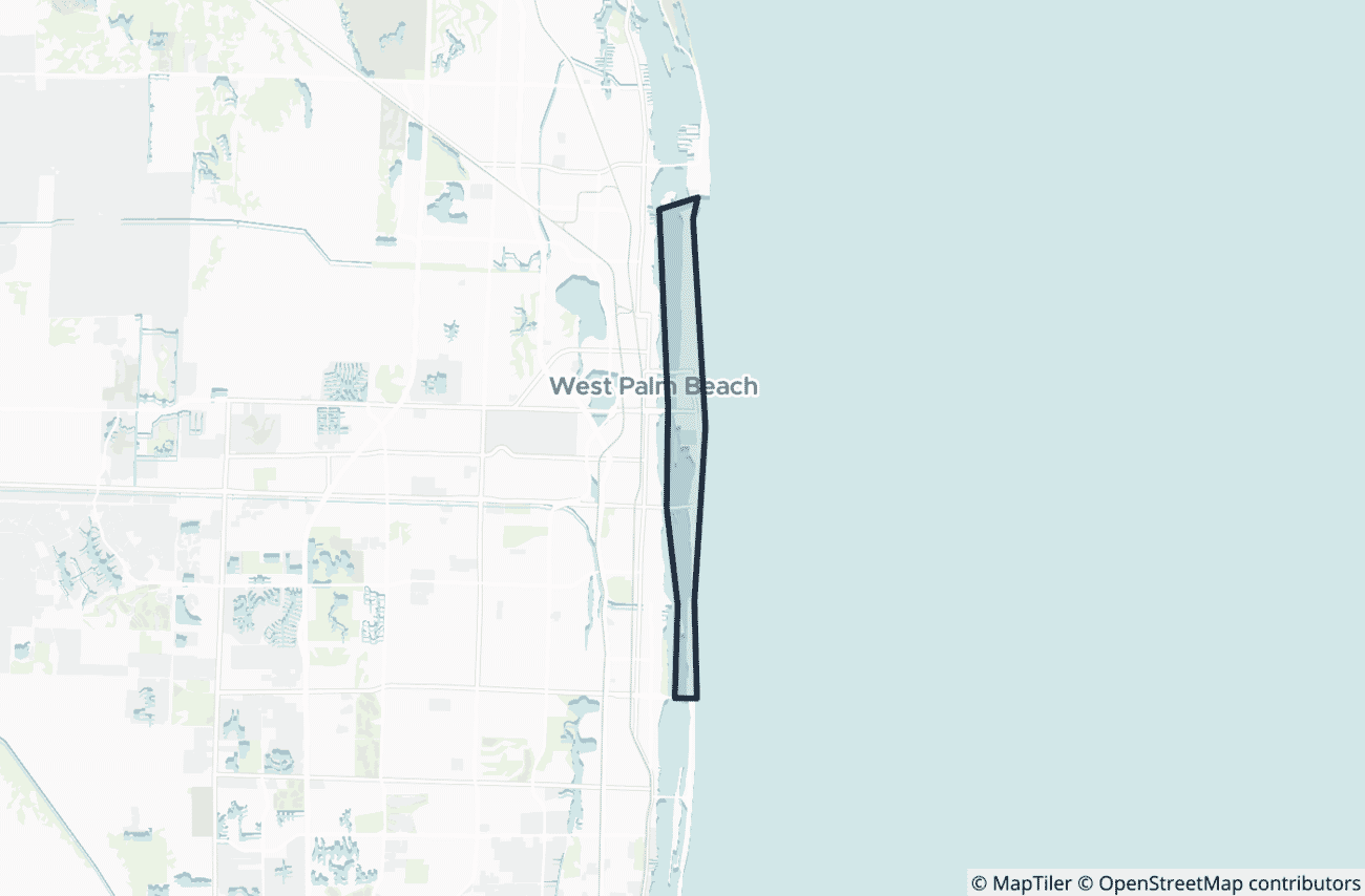 Map showing the location of ZIP code 33480