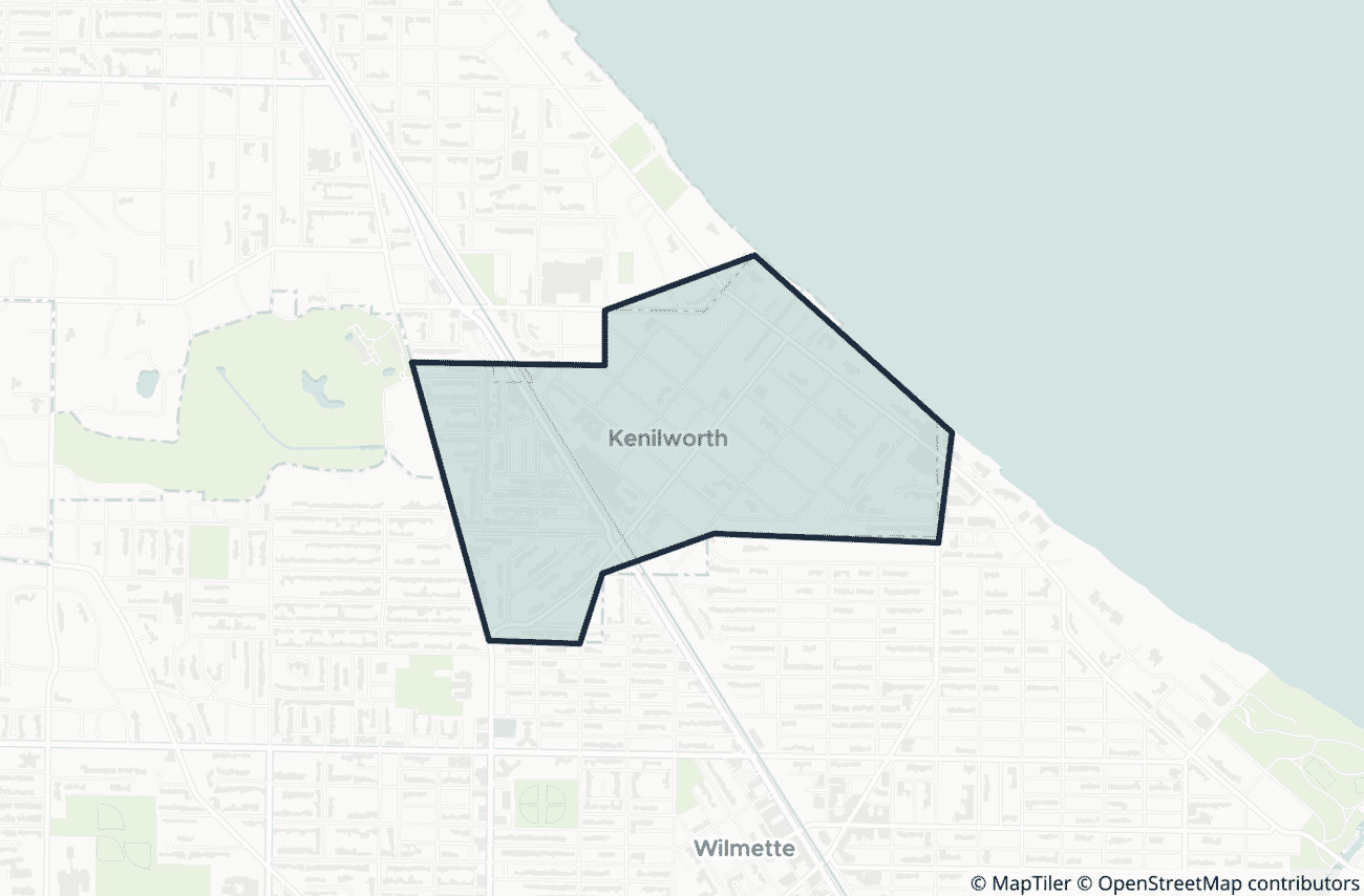 Map showing the location of ZIP code 60043